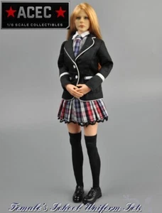 USA 1/6 Schuluniform Outfits Rock Set für 12" weibliche Figur Phicen Hot Toys - Bild 1 von 8