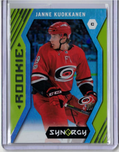 JANNE KUOKKANEN 17/18 Upper Deck Synergy Rookie GREEN Acetate Foil Hurricanes 67