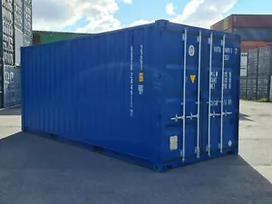 20`DV Seecontainer one way in RAL 5010 Enzianblau Lagercontainer Baucontainer - Bild 1 von 10