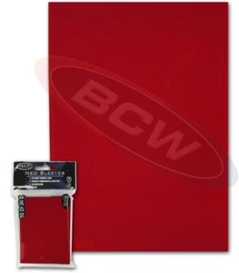 Max Protection Neo CCG Gaming Card Sleeves Flat Red Pack of 50 MTG Pokemon  - Picture 1 of 1