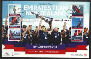 NEW ZEALAND 2021 AMERICAS CUP P SHEET EMIRATES TEAM NEW ZEALAND FINE USED - Bild 1 von 1