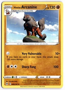 Pokemon TCG Hisuian Arcanine Lost Origin 084/196 Non-Holo Rare - Picture 1 of 1