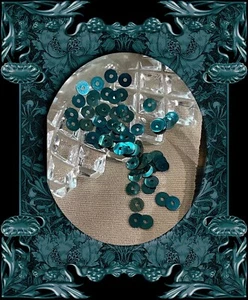 Lotto antico paillettes a sirena rotondo metallo piatto 3 mm raro tedesco 1900 NOS - Foto 1 di 5