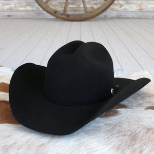 Justin 3X Black Wool Cowboy Hat - Laredo - Picture 1 of 5
