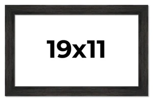 19x11 Frame Black Barnwood Picture Frame Photo Frame UV Acrylic, Acid Free - Picture 1 of 9