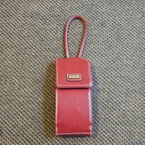 Nine West Vertical Cell Phone Holster Sunglass Carrying Case Pouch ID Wallet Red - Zdjęcie 1 z 9
