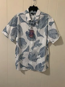 Murano Mens Size XL Shirt Slim Fit Jewels Of Jaipur Short Sleeve 100% Cotton NWT - Picture 1 of 8