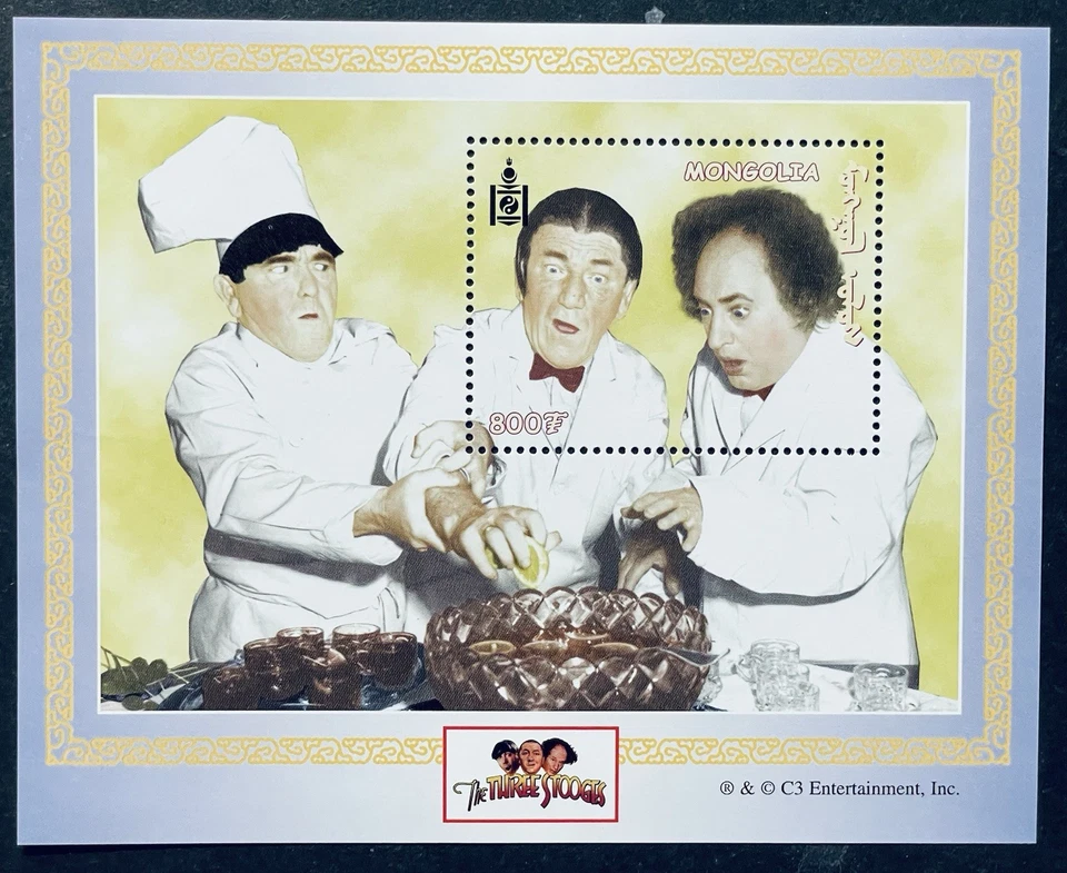 SELLOS MONGOLIA TRES CHIFLADOS 2001 MNH SLAPSTICK COMEDIA EQUIPO CHEFS VODEVIL Foto 1 de 1