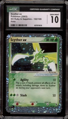 Pokemon Scyther ex EX Ruby & Sapphire Holo Ultra Rare #102 CGC 10 Gem Mint - Image 1 of 2