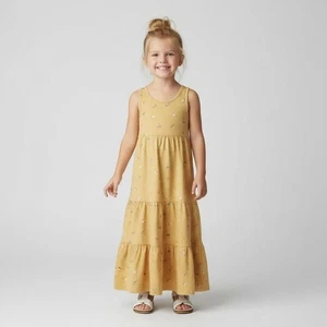 Maxi Vestido Cat & Jack By Target Niña Sin Mangas Tejido Mostaza Claro Talla XS (4-5) - Imagen 1 de 16