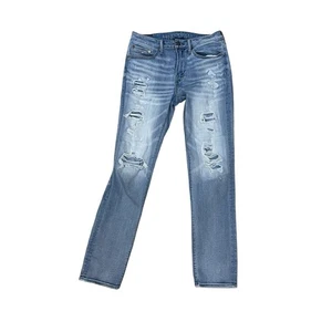 Jeans uomo American Eagle Airflex 360 slim denim effetto invecchiato 30x30 (etichetta 31x32) - Foto 1 di 15