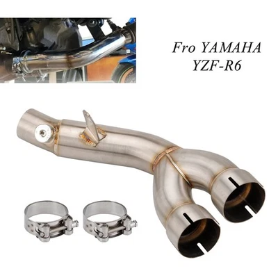 Slip On Motorcycle Mid Link Pipe Connect System For Yamaha YZF R6 2006-2023 - Image 1 of 4