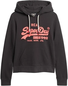 Superdry Damen Sweatshirt Neon Pink VL Graphic Hoodie Baumwolle Schwarz UK M - 12 - Bild 1 von 7