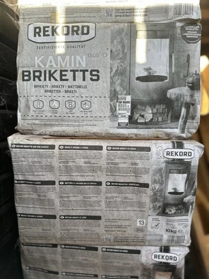 Heiz Briketts 3.000 Kg - 10 kg & 25 Kg Pakete Mindestabnahme 300 Kg. 0,40€ / kg - Bild 1 von 2