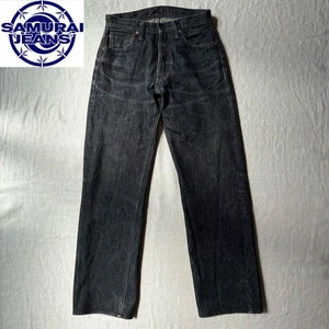 Samurai Jeans S3000BK W31 Straight Denim Jeans Indigo Black - Picture 1 of 17
