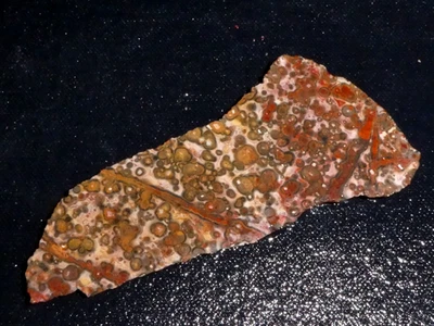 Losa de jaspe de piel de leopardo -4 1/2" x 2 1/8" áspera para cabbing-pantalla Foto 1 de 3