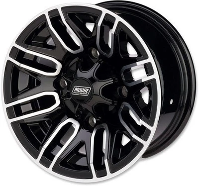 Moose 112X Wheel - 12x8 - 4+4 Offset - 4/136 ATV/UTV Snowmobile 112M128136GBMF4 - Image 1 of 4