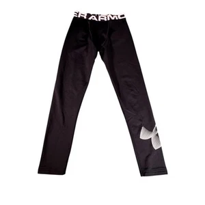 Under Armour ColdGear Leggings for Kids Logo Size Youth Large YLG Black - Picture 1 of 11