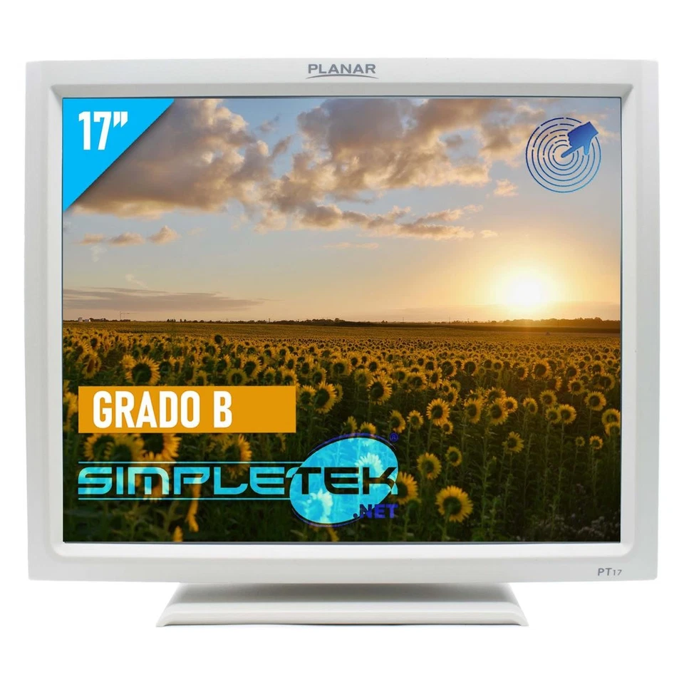 Planar Pt1745r-wh Monitor 17 " Touch Screen Square 4:3 Case Pos Reconditioned - Image 1 of 4
