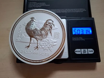999er Silbermünze 500g Lunar I Hahn 2005 - Bild 1 von 2