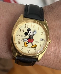 Automatic Lorus by Seiko Disney Mickey Mouse Moving Arms Watch Y621-6050 - Picture 1 of 8