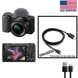 Sony Alpha ZV-E10 Kit Mirrorless Vlog Camera USB Cable Transfer Cord Replacement - Picture 1 of 3