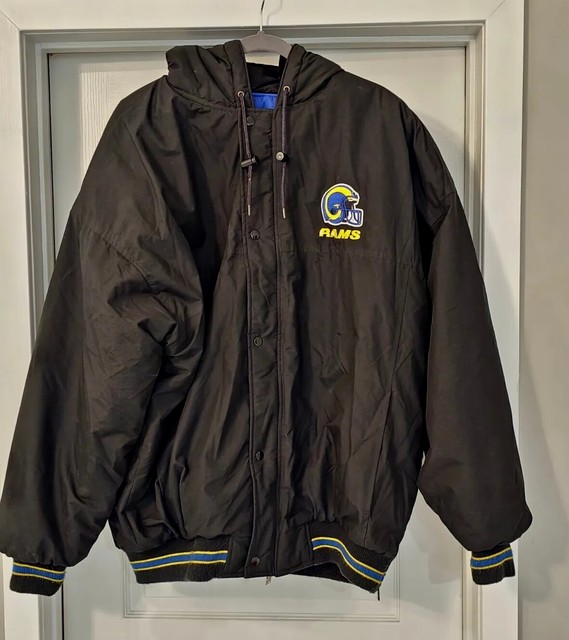 Vintage 90s LOS ANGELES RAMS NFL Back Patch Delong Varsity Jacket M