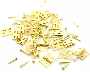 50 Stücke Mini Scharniere,Messing Scharnier Klein Zum Basteln Mit 200 Stücke Sch - Bild 1 von 12
