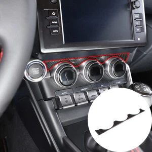 Carbon Fiber ABS Interior A/C Knob Trim Strip For Toyota 86/Subaru BRZ 2022-23 - Picture 1 of 9