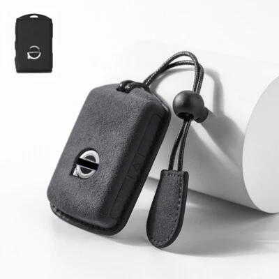 For VOLVO S60 S90 V60 V90 XC90 XC60 XC40 Suede Leather Remote Car Key Case Cover Foto 1 de 4