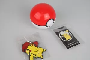 New Pokemon Picachu w/Hat Pins & Used Zanzoon Pokemon Trainer Talking Pokeball - Picture 1 of 5
