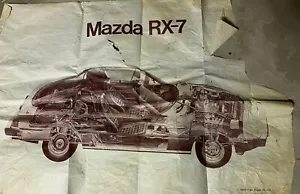 MAZDA RX-7 ORIGINAL DIAGRAM ART WORK FROM JAPAN. 48”X36” Can Be Frame Matted 78' - Picture 1 of 4
