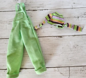 1997 Barbie "Extreme Green" Skipper Overalls Top Doll Size Outfit - Picture 1 of 6