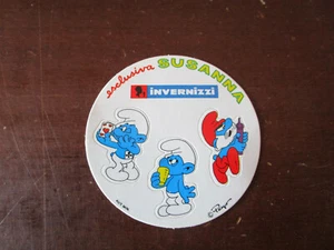 PUFFI SAGOMA CIRCOLARE CON 3 ADESIVI INVERNIZZI SUSANNA '80 IL GRANDE PUFFO C !  - Foto 1 di 2