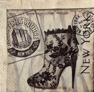4pc MIX Vintage Shoes Bags Paper Napkins For Decoupage Scrapbook Craft - Picture 1 of 11
