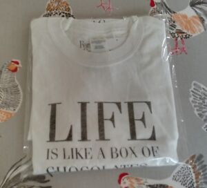 Forrest Gump Life Is Like... White T-Shirt Adult Size M New With Tag