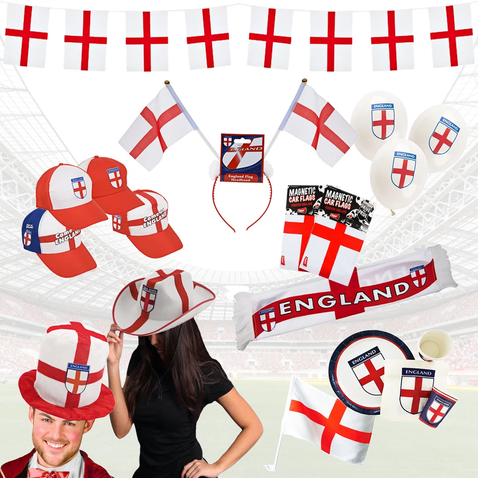 2018 World Cup Party Decorations, Tableware & Fancy Dress - England Flag Bunting - Image 1 of 1
