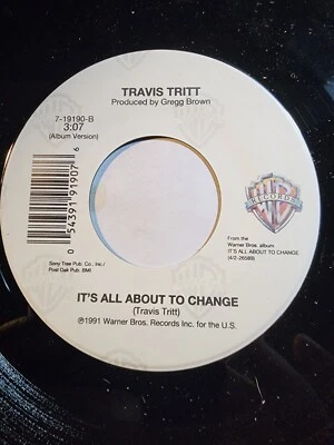 TRAVIS TRITT Anymore / It's All About To Change  Warner Bros. VG++ F264 Foto 1 de 2