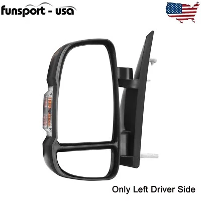 Left Driver Side Mirror for 2014 - 2017 Ram Promaster 1500 2500 3500 Turn Signal - Image 1 of 4