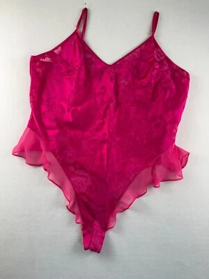 Lencería Victoria’s Secret VS Archives One Piece Encaje Teddy Volantes Rosa XL NUEVA CON ETIQUETAS Foto 1 de 4