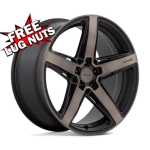 20 inch 20x9 Niche M271 TERAMO BLACK DDT wheel rim 5x4.5 5x114.3 +25 - Picture 1 of 1