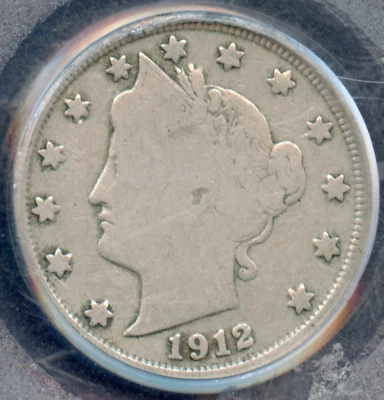 PCGS - Liberty Nickel - 1912 S - 5 Cent - VG-10 - 3875 - Image 1 of 4