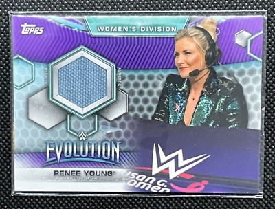 Renee Young MR-RY #33/99 WWE Evolution Women's Division Mat Relic Trading Card. - Image 1 of 4