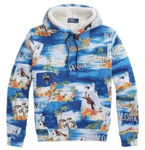 Polo Ralph Lauren “Aloha Hawaiian Ski” Sherpa Lined Hoodie Youth Size XL 18-20 - Picture 1 of 8