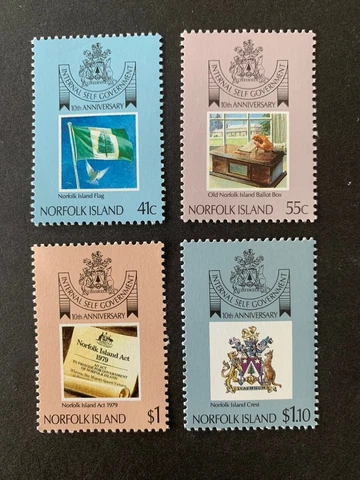 NORFOLK ISLAND 1989 10th ANNIVERSARY SELF-GOVERNMENT 4v MNH MINT SG465/68 Cover