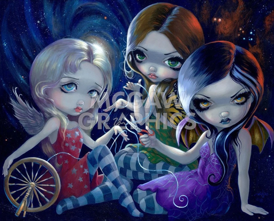 Póster de niña gótica con impresión artística de The Three Fates de Jasmine Becket-Griffith Foto 1 de 1