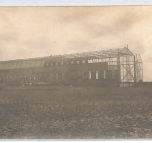 GERMANY? GB? Postcard AIRSHIP HANGAR *UNDER CONSTRUCTION* Unused {samwells}PG176 - Picture 1 of 12