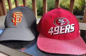 2 Vintage San Francisco Caps. 49ERS (LOGO ATHLETIC) GIANTS (Twins). Adjustable - Picture 1 of 13