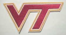 Virginia Tech Hokies~Embroidered PATCH~3 1/2" x 1 3/4"~Iron or Sew~NCAA~ACC 