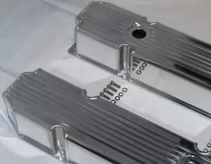 Finned Fabricated Aluminum Valve Covers for Big Block Chrysler Mopar 383 426 440 - Picture 1 of 7